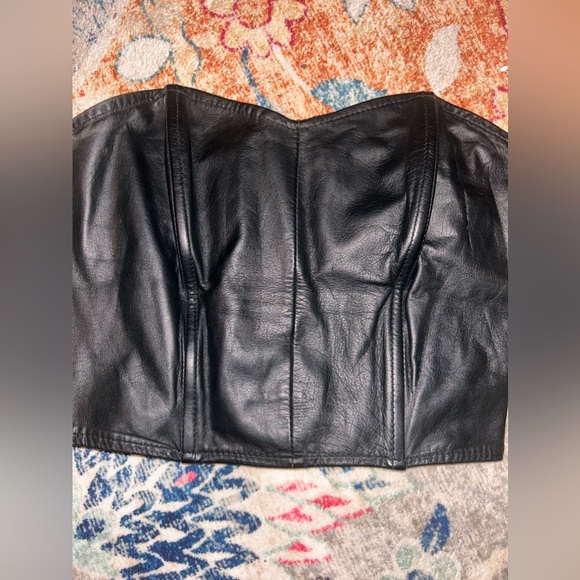 Women's Vintage Leather Top - Picture 2 of 5